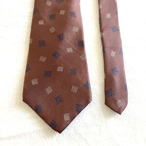 Vtg Dan Loper Beverly Hills 100% Italian Silk Tie Brown Necktie NOS w/ Tag USA